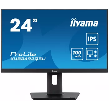 iiyama ProLite XUB2492QSU-B1 computer monitor 60.5 cm (23.8 inch) 2560 x 1440 pixels Quad HD LED Black