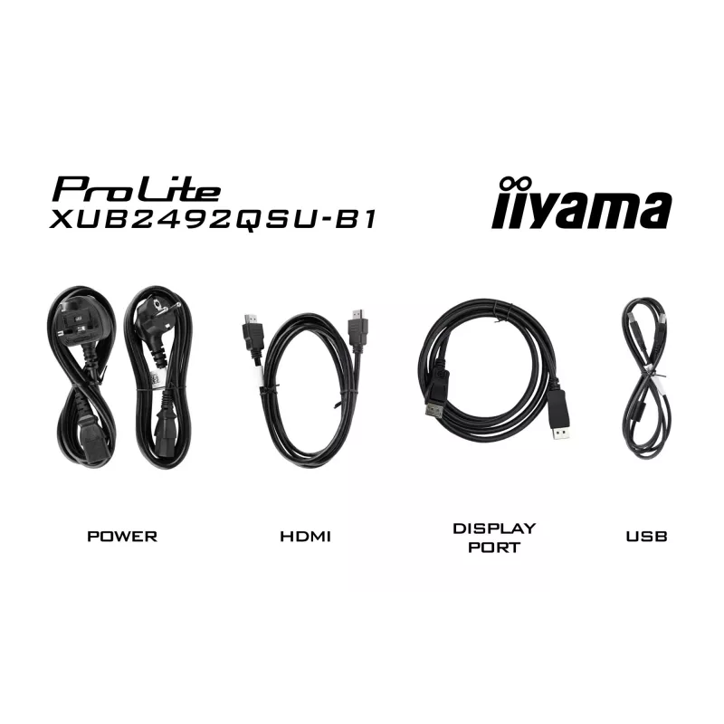 iiyama ProLite XUB2492QSU-B1 computer monitor 60.5 cm (23.8 inch) 2560 x 1440 pixels Quad HD LED Black