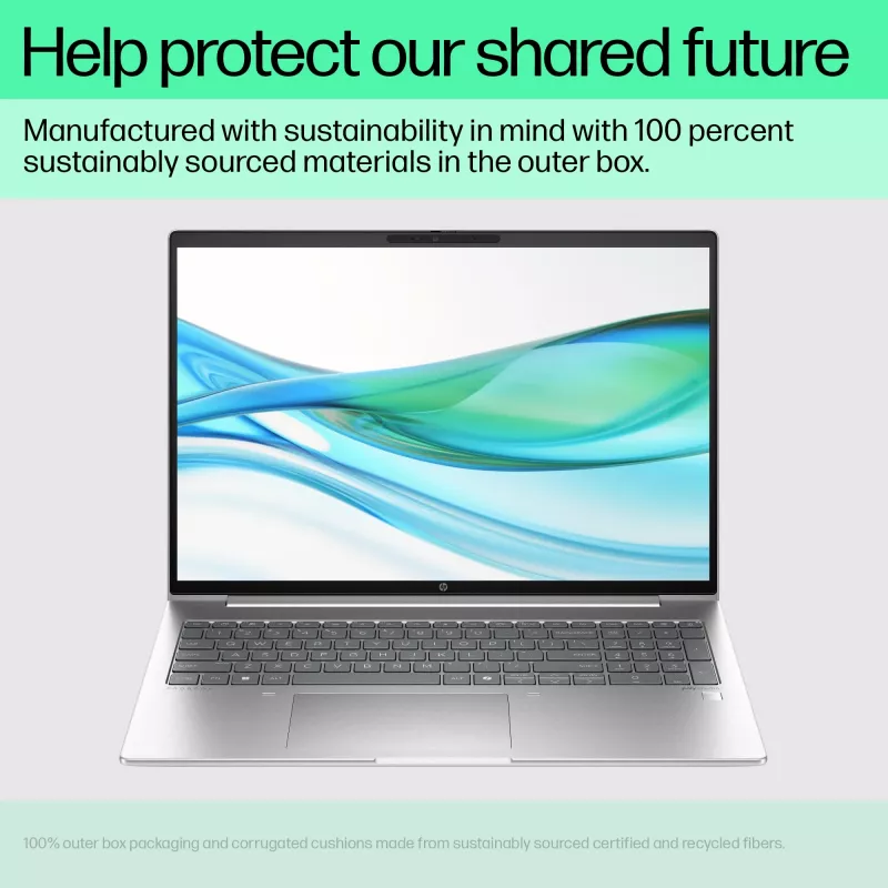 HP ProBook 460 G11 Intel Core Ultra 5 125U Laptop 40.6 cm (16 inch) WUXGA 16 GB DDR5-SDRAM 512 GB SSD Wi-Fi 6E (802.11ax) Windows 11 Pro AI PC Silver