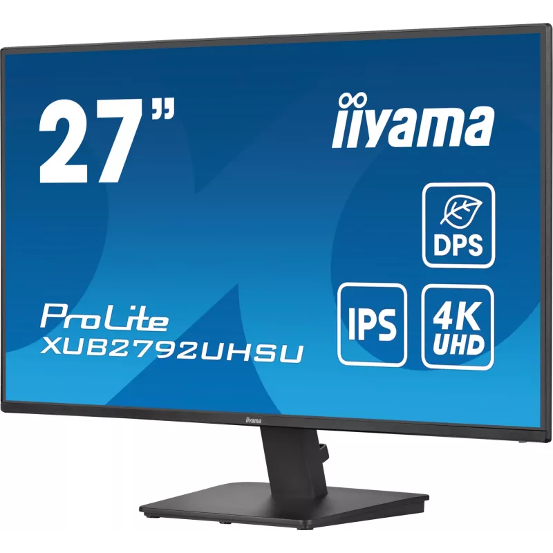 iiyama ProLite XU2792UHSU-B6 computer monitor 68.6 cm (27 inch) 3840 x 2160 pixels 4K Ultra HD LED Black