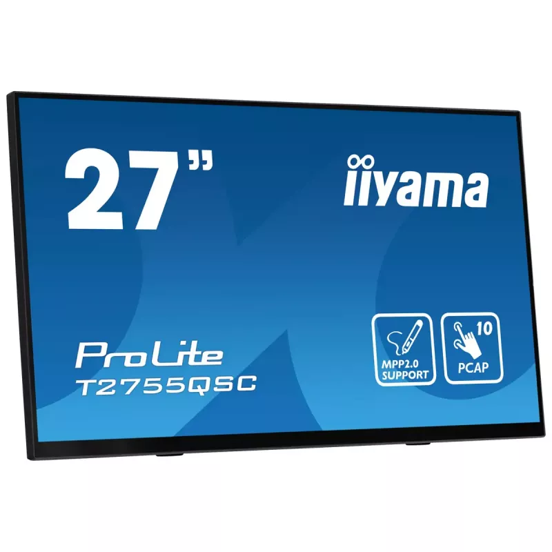iiyama ProLite T2755QSC-B1 computer monitor 68.6 cm (27 inch) 2560 x 1440 pixels Quad HD LCD Touchscreen Black