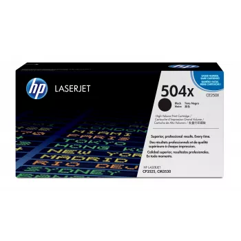 HP 504X High Yield Black Original LaserJet Toner Cartridge, 10500 pages, Black, 1 pc(s)