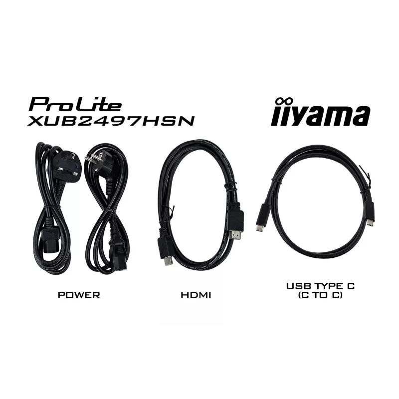 iiyama ProLite XUB2497HSN-W1 computer monitor 60.5 cm (23.8 inch) 1920 x 1080 pixels Full HD LED White