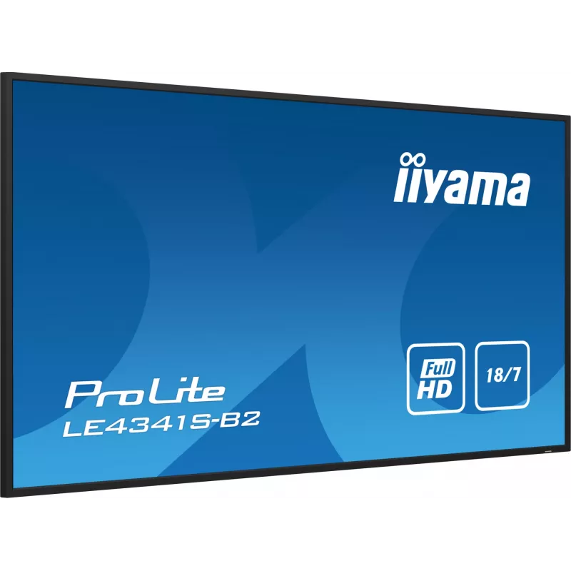iiyama PROLITE LE4341S-B2 Digital signage flat panel 108 cm (42.5 inch) LCD 350 cd/m² Full HD Black 18/7