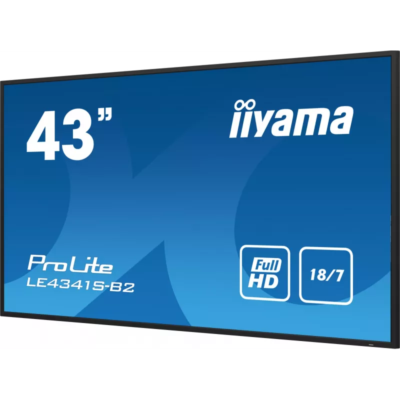 iiyama PROLITE LE4341S-B2 Digital signage flat panel 108 cm (42.5 inch) LCD 350 cd/m² Full HD Black 18/7