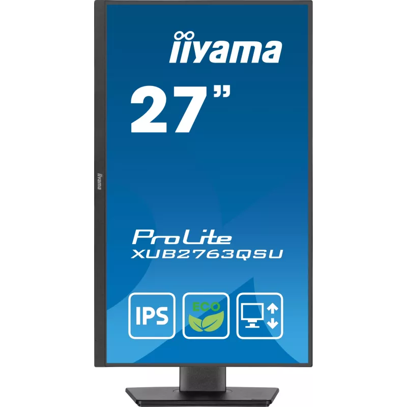 iiyama ProLite XUB2763QSU-B1 computer monitor 68.6 cm (27 inch) 2560 x 1440 pixels Quad HD LED Black