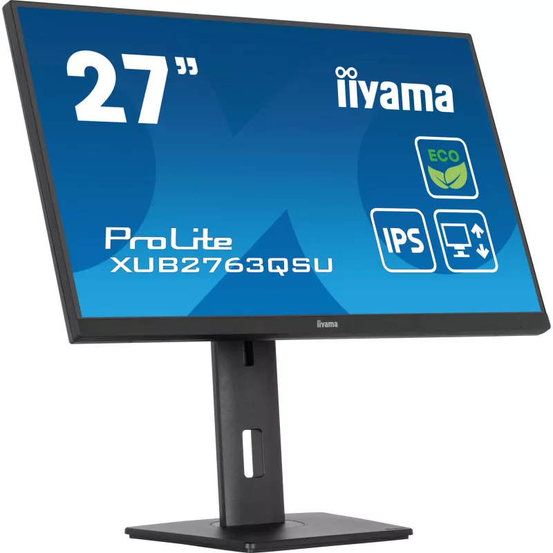iiyama ProLite XUB2763QSU-B1 computer monitor 68.6 cm (27 inch) 2560 x 1440 pixels Quad HD LED Black