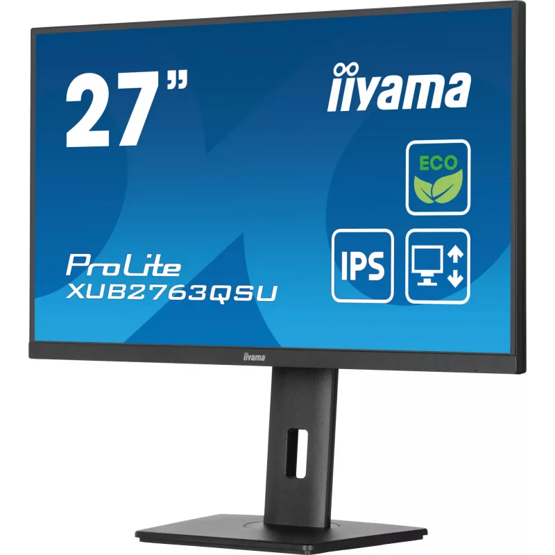 iiyama ProLite XUB2763QSU-B1 computer monitor 68.6 cm (27 inch) 2560 x 1440 pixels Quad HD LED Black