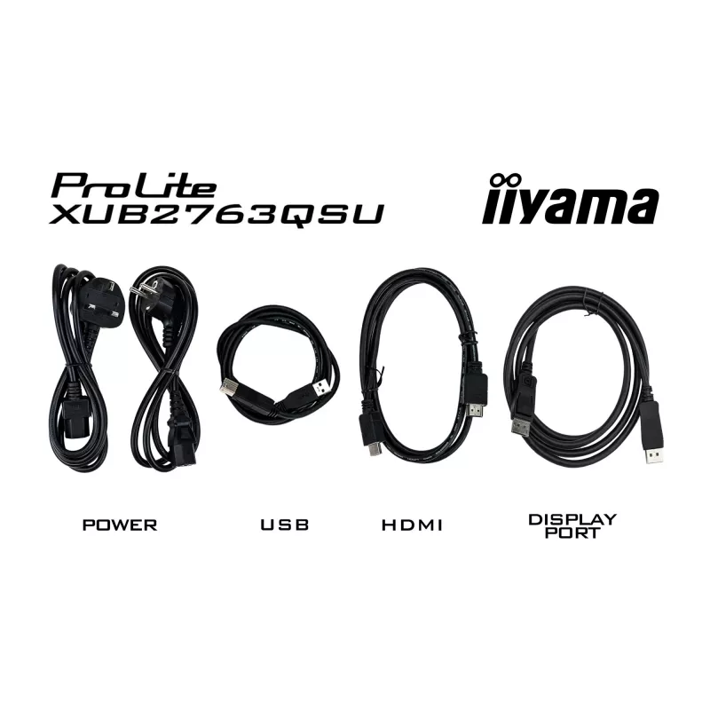 iiyama ProLite XUB2763QSU-B1 computer monitor 68.6 cm (27 inch) 2560 x 1440 pixels Quad HD LED Black