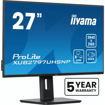 iiyama ProLite XUB2797UHSNP-B1 computer monitor 68.6 cm (27 inch) 3840 x 2160 pixels 4K Ultra HD LED Black