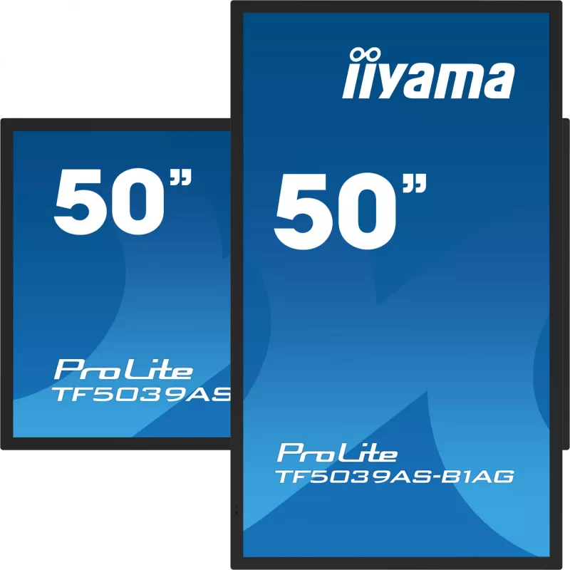 iiyama TF5039AS-B1AG computer monitor 125.7 cm (49.5 inch) 3840 x 2160 pixels 4K Ultra HD LED Touchscreen Black