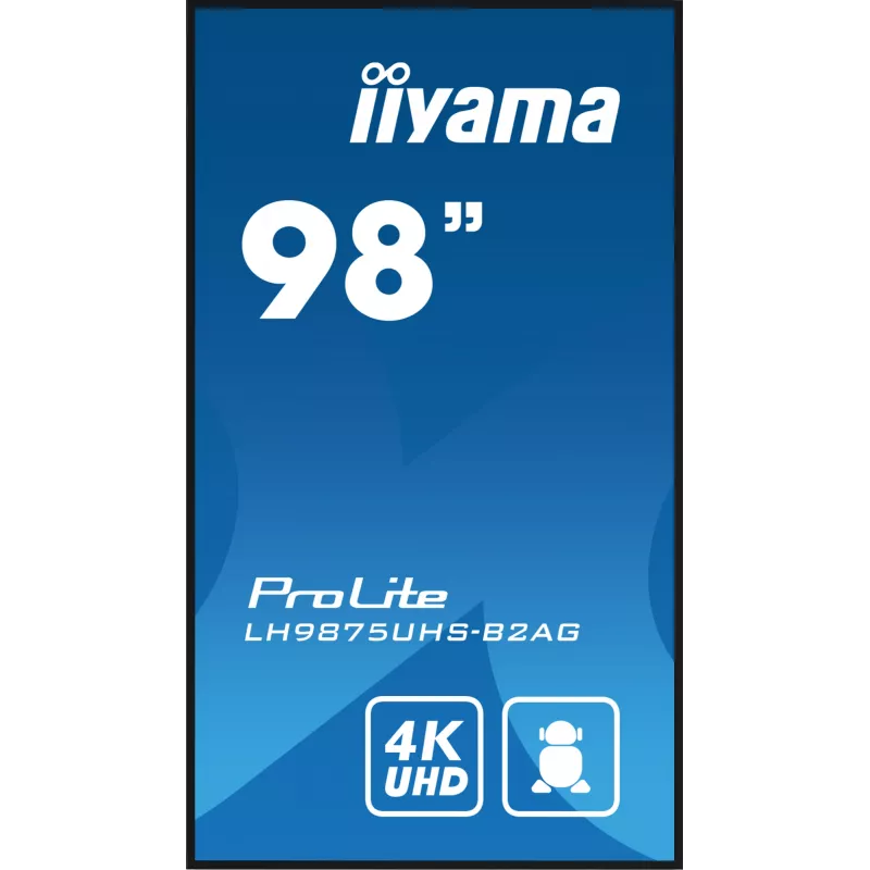 Digital signage flat panel iiyama LH9875UHS-B2AG 97.5 inch LED 4K Ultra HD 3840 x 2160