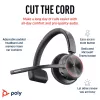 HP Poly Voyager 4310 UC Monaural Headset +BT700 USB-A Adapter +Charging Stand