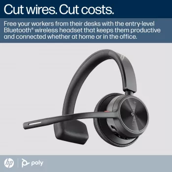 HP Poly Voyager 4310 Microsoft Teams Certified Headset +BT700 dongle +Charging Stand