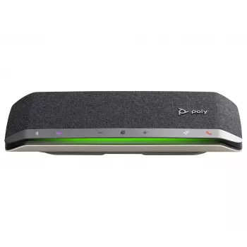 HP Poly Sync 40 Microsoft Teams Certified Speakerphone, Silver, Windows 10, Windows 11, MacOS, 30 h, RoHS, Federal Communications Commission (FCC), CE, 38 mm
