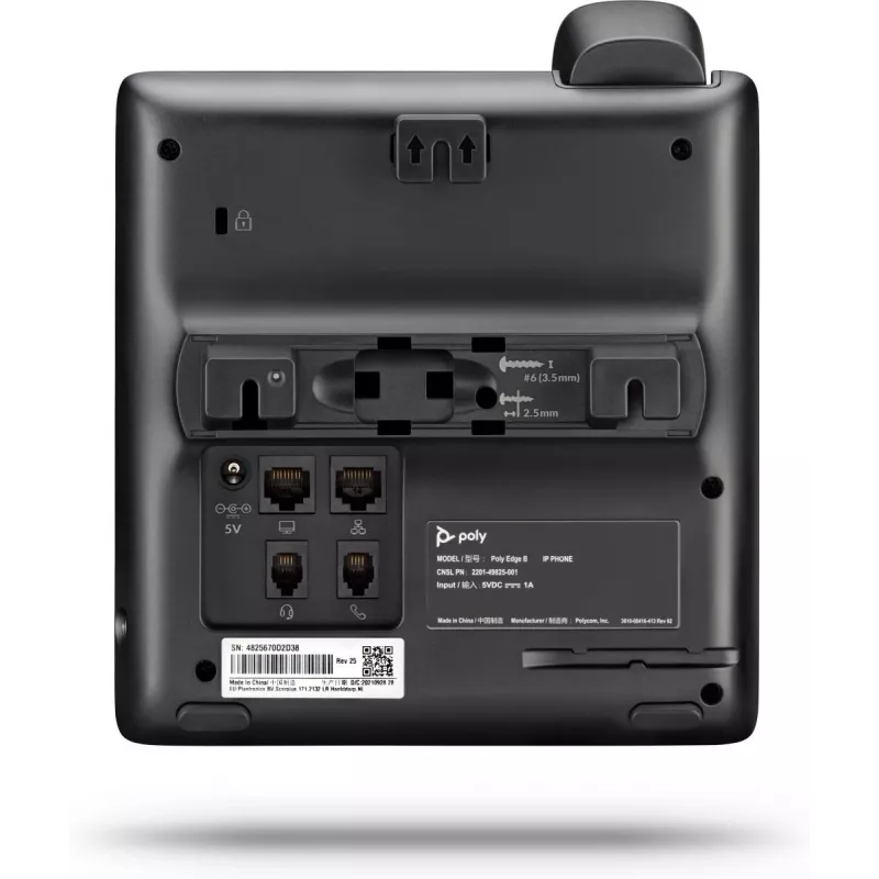 IP Phone POLY Edge B10 Black Wired Handset 2 Lines LCD Display