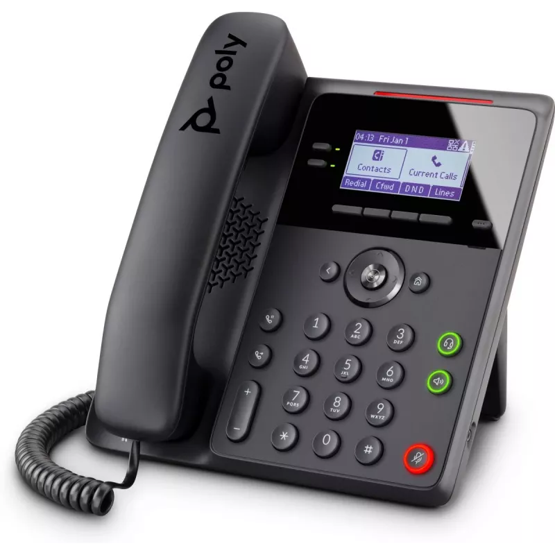 IP Phone POLY Edge B10 Black Wired Handset 2 Lines LCD Display