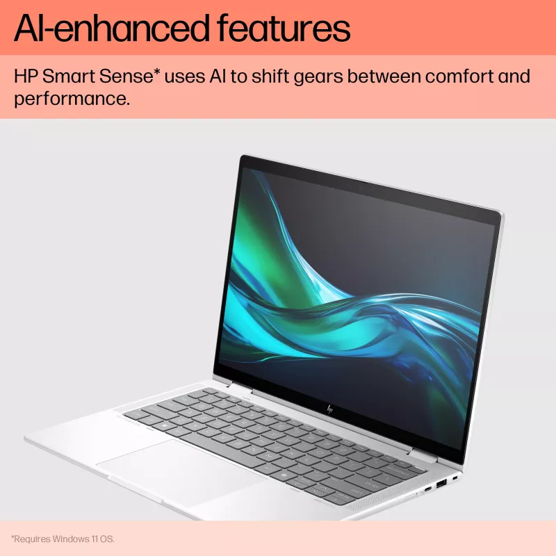 HP Elite x360 1040 G11 Intel Core Ultra 7 155H Hybrid (2-in-1) 35.6 cm (14 inch) Touchscreen 2.8K 32 GB LPDDR5x-SDRAM 1 TB SSD Wi-Fi 7 (802.11be) Windows 11 Pro AI PC Silver