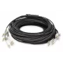 DIGITUS Breakout cable - 12 Fibers OM4 LC/UPC-LC/UPC universal color black 100m