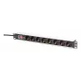 DIGITUS PDU - 1U Aluminum rackmount 7x safety + 1x outlet 16A 4000W 250VAC 50/60Hz overload protection