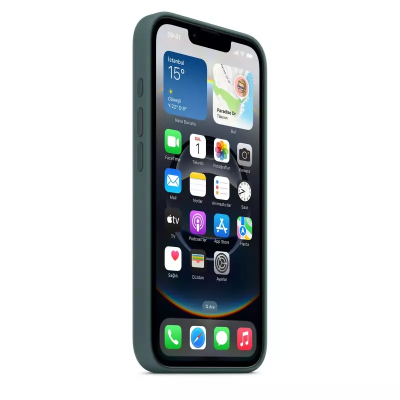 Apple Silicone Case iPhone 16e Lake Green