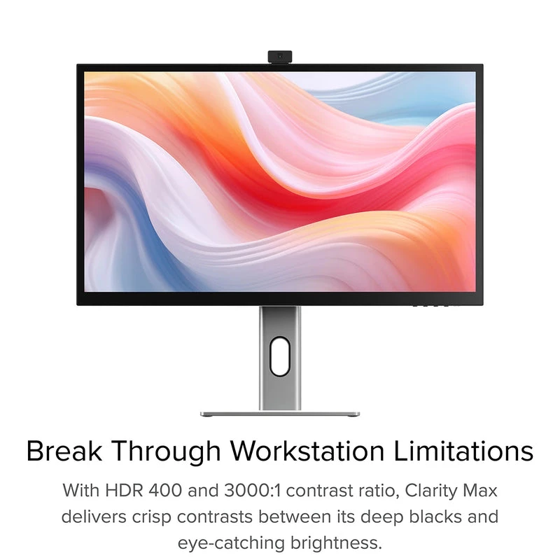 ALOGIC Desktop Monitor - Clarity Pro - 27in - 3840x2160 (4K UHD) with 65W PD and Webcam