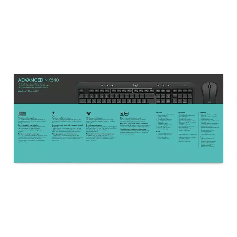 LOGITECH Mk540 Advanced Wireless Keyboard & Mouse Combo - Azerty Belgian