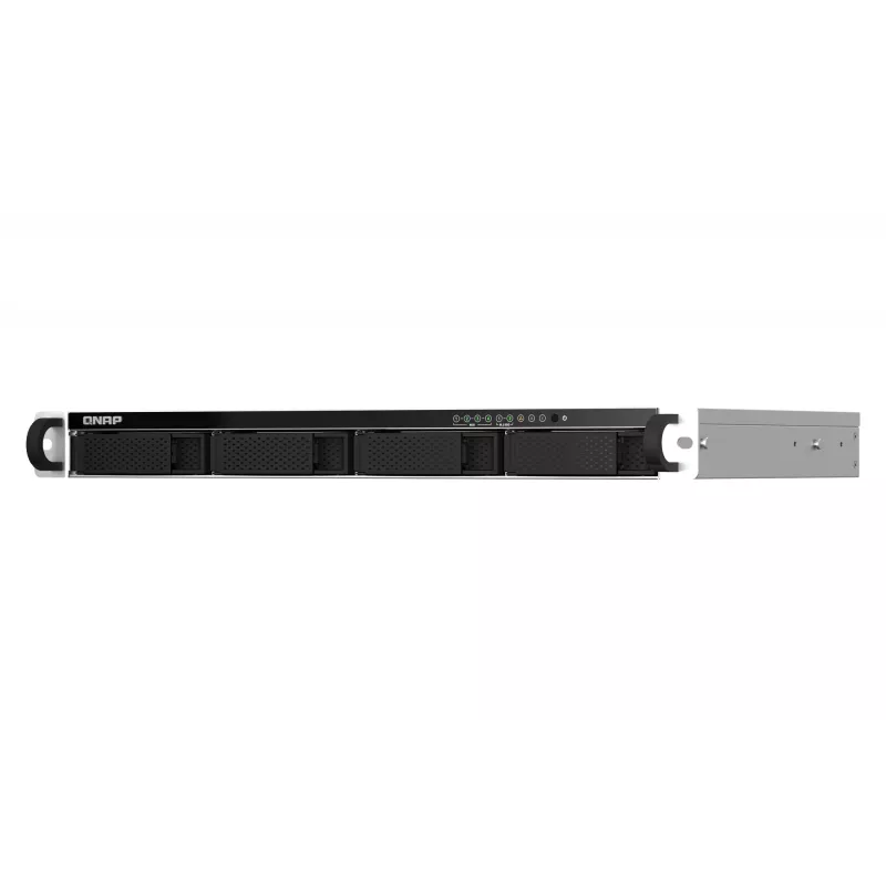 QNAP TS-464eU NAS Rack (1U) Intel® Celeron® N5095 8 GB DDR4 0 TB QNAP Turbo System Aluminium, Black