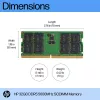 HP 32GB DDR5 5600 SODIMM Memory, 32 GB, DDR5, 5600 MHz, 262-pin SO-DIMM