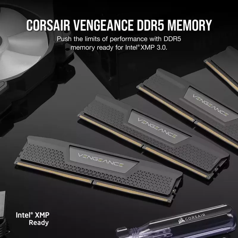 CORSAIR Memory 32GB (2x16gb) DDR5 Dram 6400mt/s CL36 Memory Kit Vengeance - Black