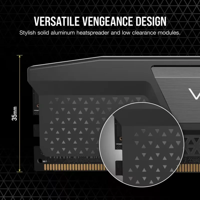 CORSAIR Memory 32GB (2x16gb) DDR5 Dram 6400mt/s CL36 Memory Kit Vengeance - Black