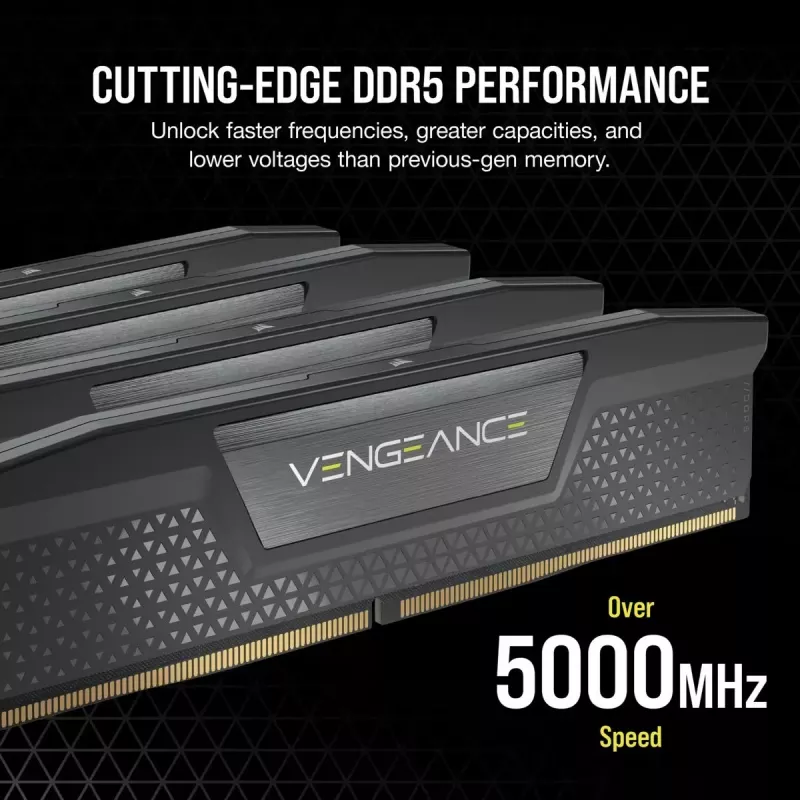 CORSAIR Memory 32GB (2x16gb) DDR5 Dram 6400mt/s CL36 Memory Kit Vengeance - Black