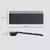 Logitech MK470 Wireless Keyboard+Mouse, Graphite, Mouse included, QWERTY US , USB