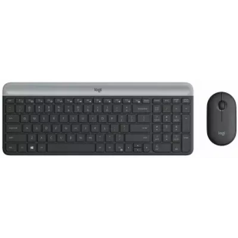 Logitech MK470 Wireless Keyboard+Mouse, Graphite, Mouse included, QWERTY US , USB
