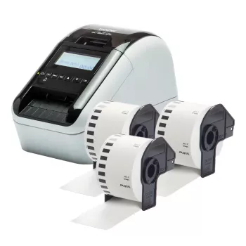 Brother QL-820NWBCVM label printer Direct thermal Colour 300 x 600 DPI 176 mm/sec Wired & Wireless Ethernet LAN DK Wi-Fi Bluetooth