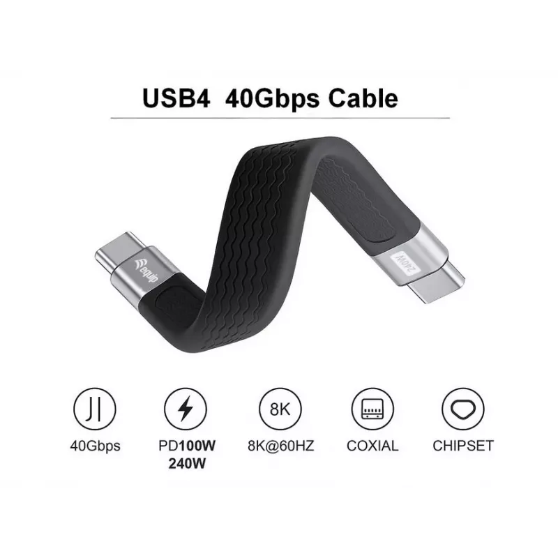 Equip 128410 USB cable USB4 Gen 3x2 0.13 m USB C Black