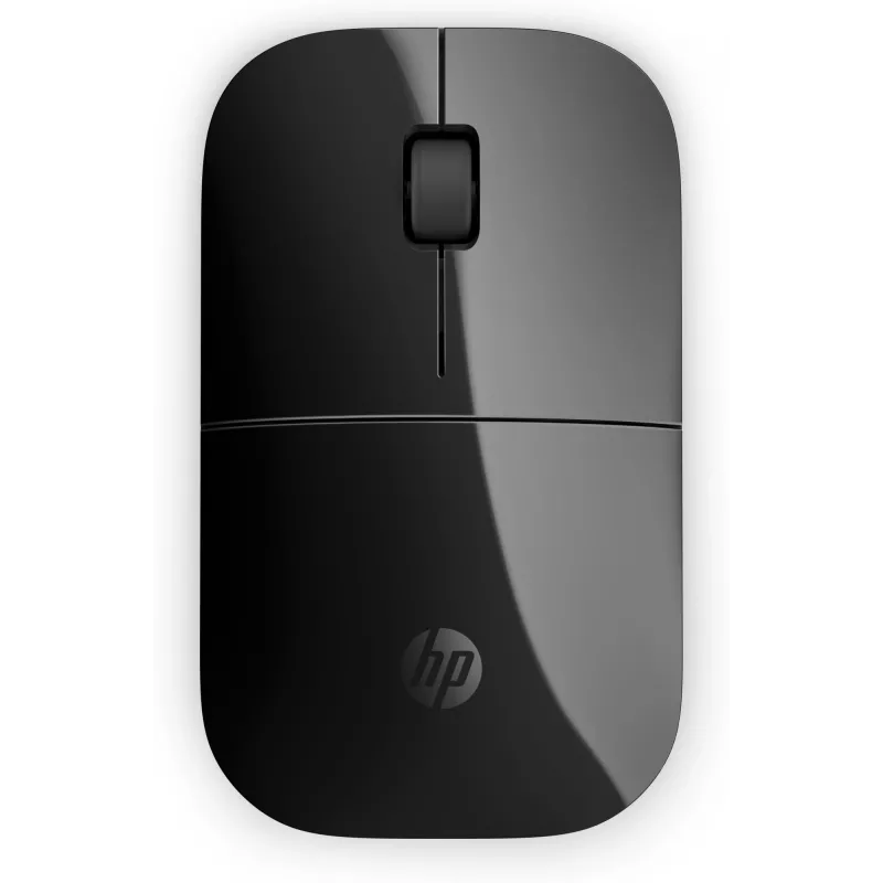 HP Z3700 Black Wireless Mouse, Ambidextrous, Optical, RF Wireless, 1200 DPI, Black