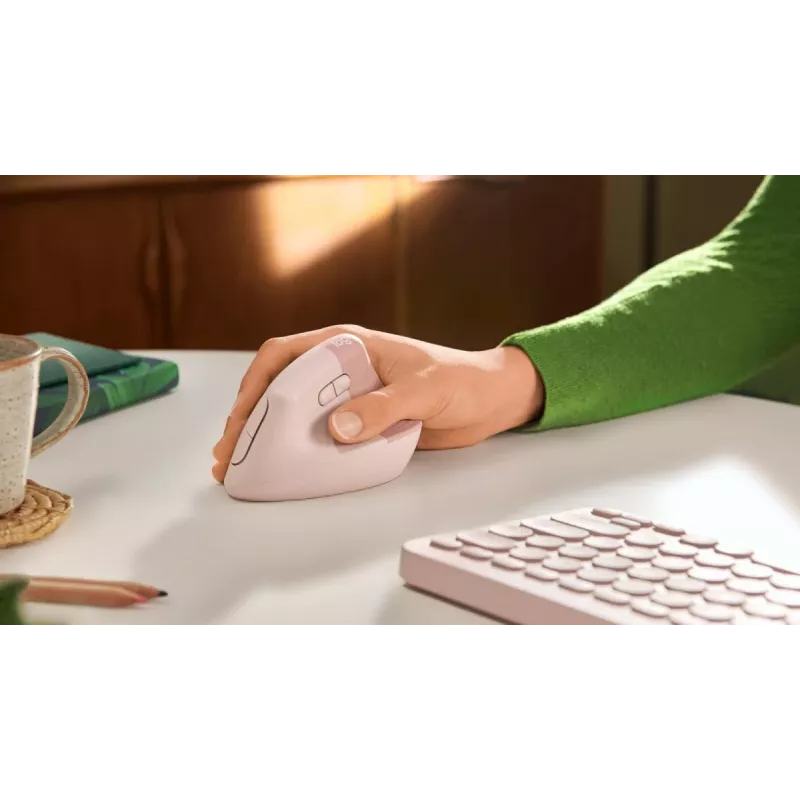 LOGITECH Lift Right Hand Mouse Wireless Rose / Dark Rose