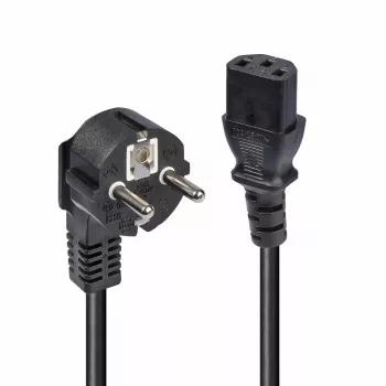 Lindy 3m Schuko 2 Pin Plug to IEC C13 Power Cable, Black, 3 m, CEE7/7, C13 coupler