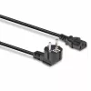 Lindy 3m Schuko 2 Pin Plug to IEC C13 Power Cable, Black, 3 m, CEE7/7, C13 coupler