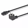 Lindy 3m Schuko 2 Pin Plug to IEC C13 Power Cable, Black, 3 m, CEE7/7, C13 coupler
