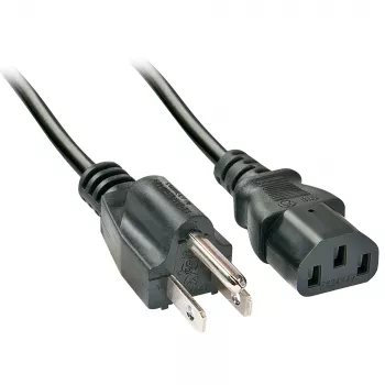 Lindy 2m US 3 Pin to C13 Mains Cable, 2 m, C13 coupler