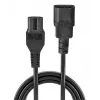 Lindy 2m IEC C14 to IEC C15 'Hot Condition' Power Cable, Black