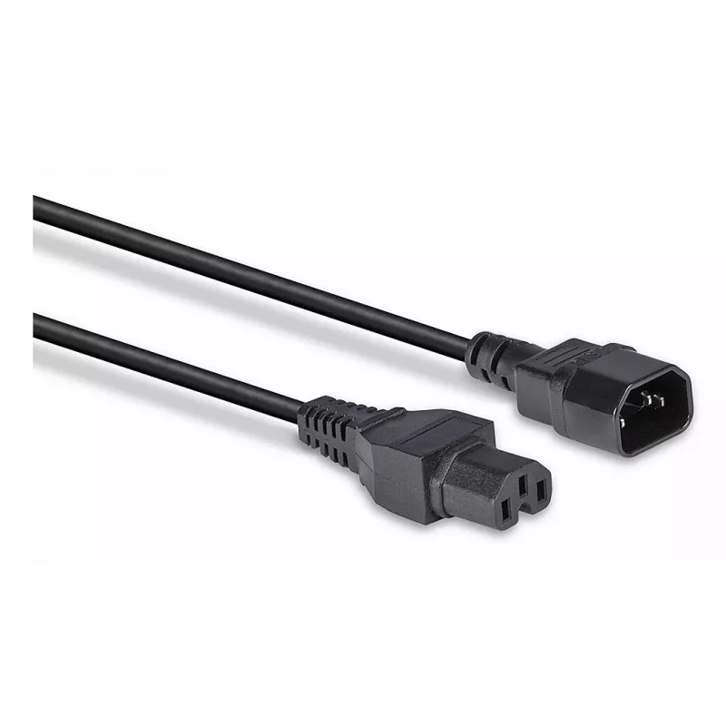 Lindy 2m IEC C14 to IEC C15 'Hot Condition' Power Cable, Black
