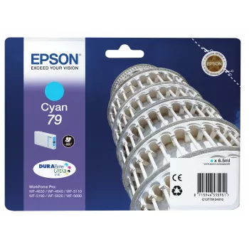 Epson Tower of Pisa Singlepack Cyan 79 DURABrite Ultra Ink, Standard Yield, Cyan, 1 pc(s)
