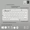 Compact mini keyboard Logitech Pebble Keys 2 K380s — RF Wireless + Bluetooth, QWERTY US International, white