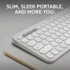 Compact mini keyboard Logitech Pebble Keys 2 K380s — RF Wireless + Bluetooth, QWERTY US International, white