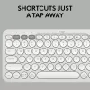 Compact mini keyboard Logitech Pebble Keys 2 K380s — RF Wireless + Bluetooth, QWERTY US International, white