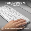 Compact mini keyboard Logitech Pebble Keys 2 K380s — RF Wireless + Bluetooth, QWERTY US International, white