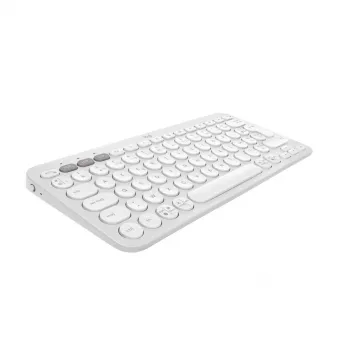 Compact mini keyboard Logitech Pebble Keys 2 K380s — RF Wireless + Bluetooth, QWERTY US International, white